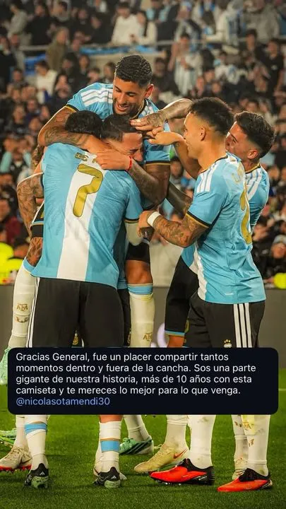 Enzo Fernández se despidio de Messi y Otamendi en sus redes sociales.