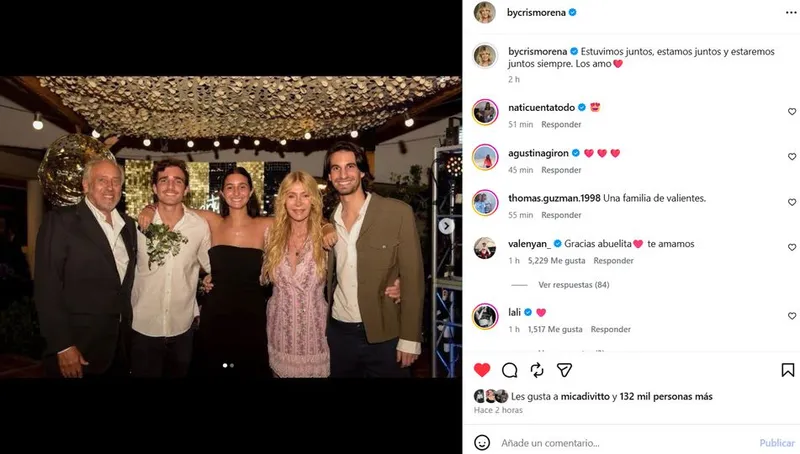 El mensaje de Cris Morena.